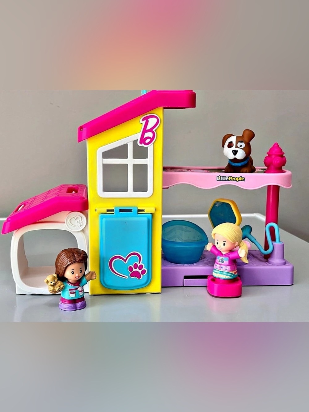 2022 FisherPrice Little People Barbie Play and Care Pet Spa Interactive Playset